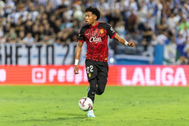 Madrid, İspanya - 31 Ağustos 2024: Legans FC ile Mallorca FC arasında oynanan lig maçı Butarque 'da oynandı. Gerçek Mallorca oyuncuları. Legans oyuncuları. Profesyonel futbol. Lig 2024, 2025.