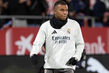 Girona, İspanya - 7 Aralık 2024: Girona Fc ile Real Madrid arasında oynanan lig maçı. Real Madrid kazandı. Avrupa şampiyonu.