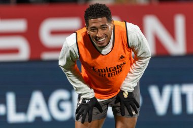 Girona, İspanya - 7 Aralık 2024: Girona Fc ile Real Madrid arasında oynanan lig maçı. Real Madrid kazandı. Avrupa şampiyonu.