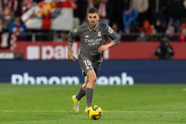 Girona, İspanya - 7 Aralık 2024: Girona Fc ile Real Madrid arasında oynanan lig maçı. Real Madrid kazandı. Avrupa şampiyonu.