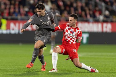 Girona, İspanya - 7 Aralık 2024: Girona Fc ile Real Madrid arasında oynanan lig maçı. Real Madrid kazandı. Avrupa şampiyonu.