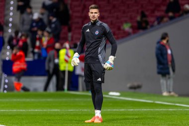 Madrid, İspanya - 11 Aralık 2024: Atletico de Madrid ile SK Slovamn Bratislava arasında oynanan Şampiyonlar Ligi maçı. SK Bratislava oyuncuları. Colchoneros kazandı.