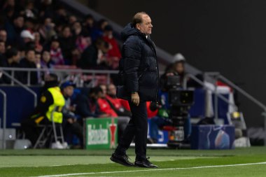 Madrid, İspanya - 11 Aralık 2024: Atletico de Madrid ile SK Slovamn Bratislava arasında oynanan Şampiyonlar Ligi maçı. SK Bratislava oyuncuları. Colchoneros kazandı.