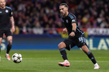 Madrid, İspanya - 11 Aralık 2024: Atletico de Madrid ile SK Slovamn Bratislava arasında oynanan Şampiyonlar Ligi maçı. SK Bratislava oyuncuları. Colchoneros kazandı.