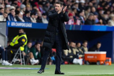 Madrid, İspanya - 11 Aralık 2024: Atletico de Madrid ile SK Slovamn Bratislava arasında oynanan Şampiyonlar Ligi maçı. Atletico de Madrid oyuncuları. Colchoneros kazandı.