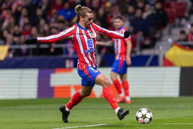 Madrid, İspanya - 11 Aralık 2024: Atletico de Madrid ile SK Slovamn Bratislava arasında oynanan Şampiyonlar Ligi maçı. Atletico de Madrid oyuncuları. Colchoneros kazandı.