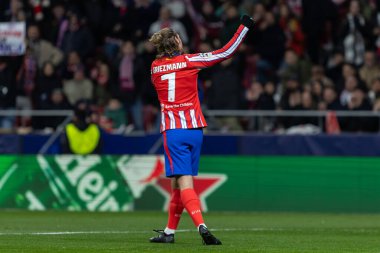 Madrid, İspanya - 11 Aralık 2024: Atletico de Madrid ile SK Slovamn Bratislava arasında oynanan Şampiyonlar Ligi maçı. Atletico de Madrid oyuncuları. Colchoneros kazandı.