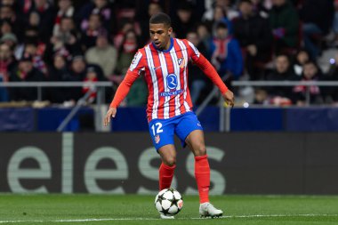Madrid, İspanya - 11 Aralık 2024: Atletico de Madrid ile SK Slovamn Bratislava arasında oynanan Şampiyonlar Ligi maçı. Atletico de Madrid oyuncuları. Colchoneros kazandı.