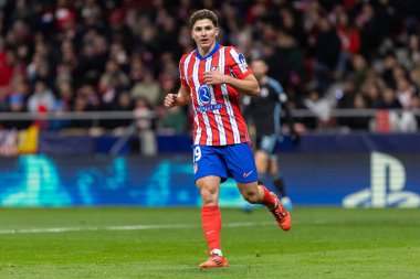 Madrid, İspanya - 11 Aralık 2024: Atletico de Madrid ile SK Slovamn Bratislava arasında oynanan Şampiyonlar Ligi maçı. Atletico de Madrid oyuncuları. Colchoneros kazandı.