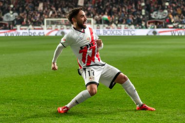 Madrid, İspanya - 14 Aralık 2024: Rayo Vallecano ile Real Madrid arasındaki lig maçı Vallecas mahallesinde oynandı. Futbolcular. Lig 2024, Lig 2025.