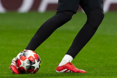 Madrid, İspanya - 21 Ocak 2025: Atletico de Madrid ile Bayer Leverkusen arasında oynanan Şampiyonlar Ligi maçı. Bayer Leverkusen oyuncuları