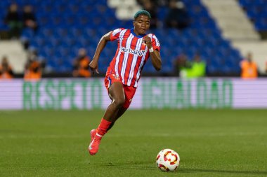 Madrid, İspanya - 23 Ocak 2025: FC Barcelona ile Atletico de Madrid arasında bayanlar Süper Kupa yarı finalleri. Kadın futbolu. Kız futbolu.