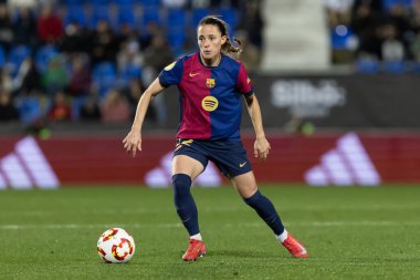 Madrid, İspanya - 23 Ocak 2025: FC Barcelona ile Atletico de Madrid arasında bayanlar Süper Kupa yarı finalleri. Kadın futbolu. Kız futbolu.