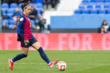 Madrid, İspanya - 26 Ocak 2025: Madrid 'de FC Barcelona ile Real Madrid arasında oynanan Bayanlar Süper Kupası Finali. Kadın futbol klasiği. FC Barcelona kazandı..