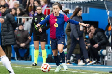 Madrid, İspanya - 26 Ocak 2025: Madrid 'de FC Barcelona ile Real Madrid arasında oynanan Bayanlar Süper Kupası Finali. Kadın futbol klasiği. FC Barcelona kazandı..