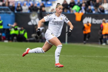 Madrid, İspanya - 26 Ocak 2025: Madrid 'de FC Barcelona ile Real Madrid arasında oynanan Bayanlar Süper Kupası Finali. Kadın futbol klasiği. FC Barcelona kazandı..