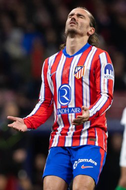 Madrid, 4 Şubat 2025: Atletico de Madrid ile Getafe FC arasında oynanan Copa del Rey maçı. Copa del Rey çeyrek final. Atletico de Madrid oyuncuları. Profesyonel futbol..
