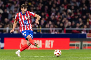 Madrid, 4 Şubat 2025: Atletico de Madrid ile Getafe FC arasında oynanan Copa del Rey maçı. Copa del Rey çeyrek final. Atletico de Madrid oyuncuları. Profesyonel futbol..