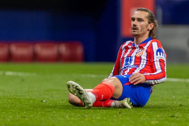 Madrid, 4 Şubat 2025: Atletico de Madrid ile Getafe FC arasında oynanan Copa del Rey maçı. Copa del Rey çeyrek final. Atletico de Madrid oyuncuları. Profesyonel futbol..