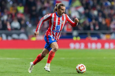 Madrid, 4 Şubat 2025: Atletico de Madrid ile Getafe FC arasında oynanan Copa del Rey maçı. Copa del Rey çeyrek final. Atletico de Madrid oyuncuları. Profesyonel futbol..