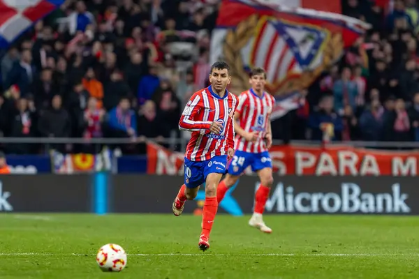 Madrid, 4 Şubat 2025: Atletico de Madrid ile Getafe FC arasında oynanan Copa del Rey maçı. Copa del Rey çeyrek final. Atletico de Madrid oyuncuları. Profesyonel futbol..