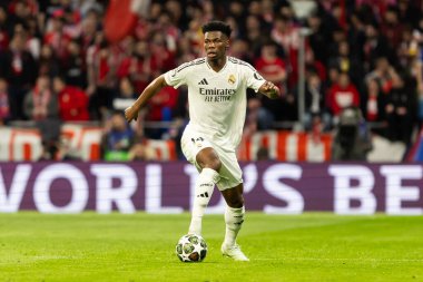 Madrid, İspanya - 12 Mart 2025: Atletico Madrid ile Real Madrid arasındaki Şampiyonlar Ligi maçı başkentte oynandı. Avrupa Şampiyonları. İspanyol Euroderby.
