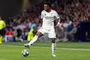 Madrid, İspanya - 12 Mart 2025: Atletico Madrid ile Real Madrid arasındaki Şampiyonlar Ligi maçı başkentte oynandı. Avrupa Şampiyonları. İspanyol Euroderby.