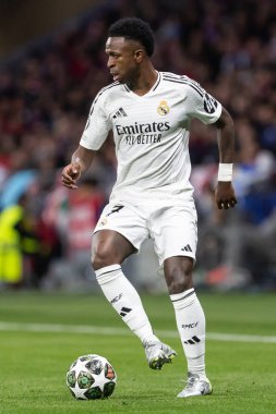 Madrid, İspanya - 12 Mart 2025: Atletico Madrid ile Real Madrid arasındaki Şampiyonlar Ligi maçı başkentte oynandı. Avrupa Şampiyonları. İspanyol Euroderby.