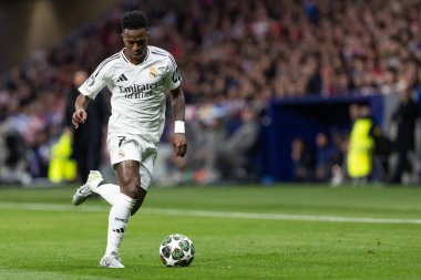 Madrid, İspanya - 12 Mart 2025: Atletico Madrid ile Real Madrid arasındaki Şampiyonlar Ligi maçı başkentte oynandı. Avrupa Şampiyonları. İspanyol Euroderby.