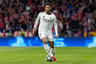 Madrid, İspanya - 12 Mart 2025: Atletico Madrid ile Real Madrid arasındaki Şampiyonlar Ligi maçı başkentte oynandı. Avrupa Şampiyonları. İspanyol Euroderby.