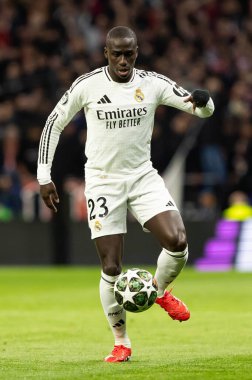 Madrid, İspanya - 12 Mart 2025: Atletico Madrid ile Real Madrid arasındaki Şampiyonlar Ligi maçı başkentte oynandı. Avrupa Şampiyonları. İspanyol Euroderby.