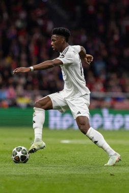 Madrid, İspanya - 12 Mart 2025: Atletico Madrid ile Real Madrid arasındaki Şampiyonlar Ligi maçı başkentte oynandı. Avrupa Şampiyonları. İspanyol Euroderby.