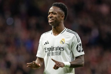 Madrid, İspanya - 12 Mart 2025: Atletico Madrid ile Real Madrid arasındaki Şampiyonlar Ligi maçı başkentte oynandı. Avrupa Şampiyonları. İspanyol Euroderby.