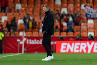 Valencia, İspanya - 23 Mart 2025: UEFA Uluslar Ligi çeyrek finalleri İspanya ile Hollanda arasında Valencia 'da oynandı. İspanyol milli takım oyuncuları. İspanya kazandı.