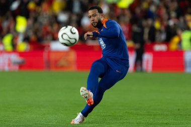 Valencia, İspanya - 23 Mart 2025: UEFA Uluslar Ligi çeyrek finalleri İspanya ile Hollanda arasında Valencia 'da oynandı. İspanyol milli takım oyuncuları. İspanya kazandı.