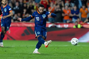 Valencia, İspanya - 23 Mart 2025: UEFA Uluslar Ligi çeyrek finalleri İspanya ile Hollanda arasında Valencia 'da oynandı. Hollanda milli takım oyuncuları. Hollanda milli takımı.
