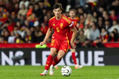 Valencia, İspanya - 23 Mart 2025: UEFA Uluslar Ligi çeyrek finalleri İspanya ile Hollanda arasında Valencia 'da oynandı. İspanyol milli takım oyuncuları. İspanya kazandı.