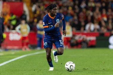 Valencia, İspanya - 23 Mart 2025: UEFA Uluslar Ligi çeyrek finalleri İspanya ile Hollanda arasında Valencia 'da oynandı. Hollanda milli takım oyuncuları. Hollanda milli takımı.