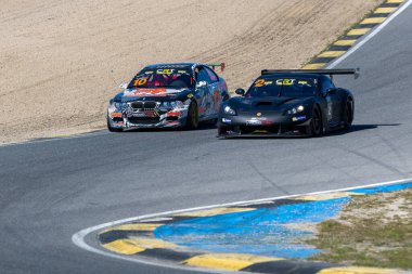 Madrid, İspanya - 29 Mart 2025: Madrid 'deki Jarama Pisti' nde düzenlenen RACE Touring Car Championship Championship. Araba yarışı. Kapalı devre. Hız yarışı.