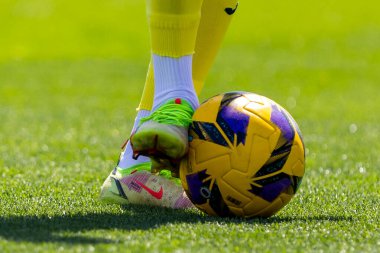 Madrid, İspanya - 30 Mart 2025: La Liga maçı Getafe FC ile Villarreal arasında Madrid 'de oynandı. Villarreal oyuncuları. Profesyonel futbol. La Liga 2024, 2025.