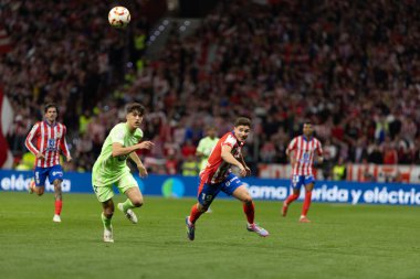 Madrid, İspanya - 2 Nisan 2025: Atletico Madrid ile FC Barcelona arasında oynanan Copa del Rey yarı final maçı. FC Barcelona oyuncuları. Copa del Rey yarı finalleri.