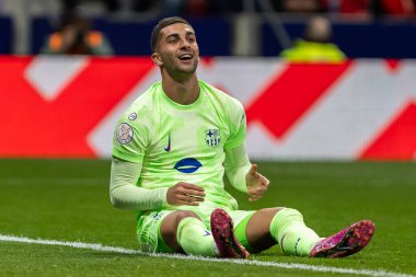 Madrid, İspanya - 2 Nisan 2025: Atletico Madrid ile FC Barcelona arasında oynanan Copa del Rey yarı final maçı. FC Barcelona oyuncuları. Copa del Rey yarı finalleri.