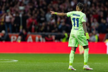 Madrid, İspanya - 2 Nisan 2025: Atletico Madrid ile FC Barcelona arasında oynanan Copa del Rey yarı final maçı. FC Barcelona oyuncuları. Copa del Rey yarı finalleri.