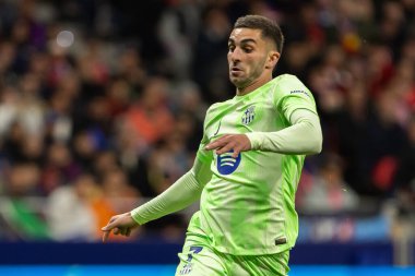 Madrid, İspanya - 2 Nisan 2025: Atletico Madrid ile FC Barcelona arasında oynanan Copa del Rey yarı final maçı. FC Barcelona oyuncuları. Copa del Rey yarı finalleri.