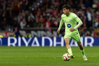 Madrid, İspanya - 2 Nisan 2025: Atletico Madrid ile FC Barcelona arasında oynanan Copa del Rey yarı final maçı. FC Barcelona oyuncuları. Copa del Rey yarı finalleri.