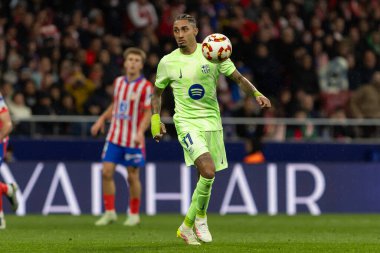 Madrid, İspanya - 2 Nisan 2025: Atletico Madrid ile FC Barcelona arasında oynanan Copa del Rey yarı final maçı. FC Barcelona oyuncuları. Copa del Rey yarı finalleri.