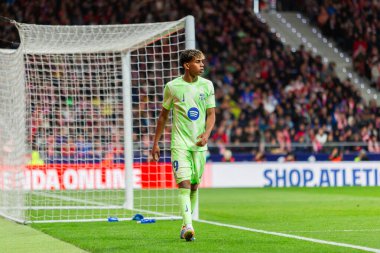 Madrid, İspanya - 2 Nisan 2025: Atletico Madrid ile FC Barcelona arasında oynanan Copa del Rey yarı final maçı. FC Barcelona oyuncuları. Copa del Rey yarı finalleri.