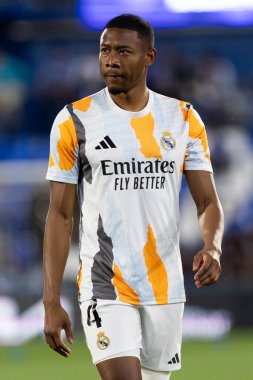 Madrid, İspanya - 23 Nisan 2025: Getafe FC ile Real Madrid arasında oynanan lig maçı. Gerçek Madrid oyuncuları. Şampiyonlar Ligi kazananları. Gerçek Madrid takımı..