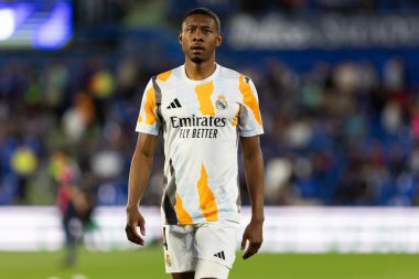 Madrid, İspanya - 23 Nisan 2025: Getafe FC ile Real Madrid arasında oynanan lig maçı. Gerçek Madrid oyuncuları. Şampiyonlar Ligi kazananları. Gerçek Madrid takımı..