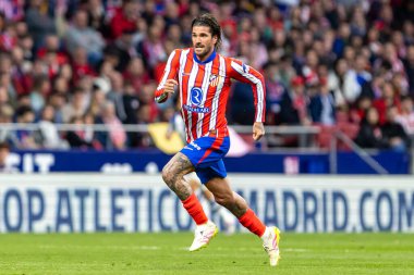 Madrid, İspanya - 10 Mayıs 2025: Atletico Madrid ile Real Sociedad arasındaki La Liga maçı başkentte oynandı. Atletico Madrid oyuncuları.